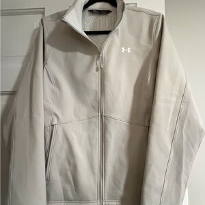 Women's Under Armour Cold Gear Infrared Full Zip Jacket Beige (Large)